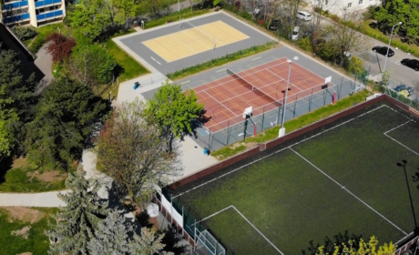 Locker rooms at the Jarov sports complex are open